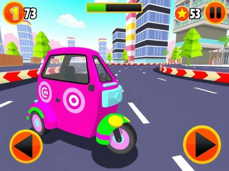 Rickshaw Turbo Chase Game Screenshot